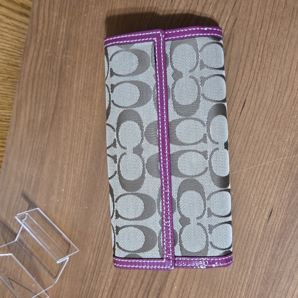Coach Gray and Purple Wallet - Picture 2 of 6